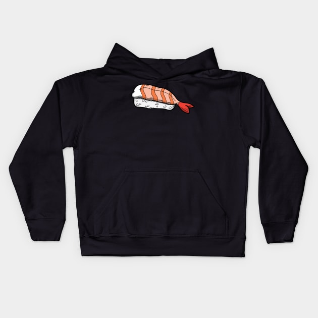 Yummy Salmon Nigiri Sushi Sleeping Japanese Food Maki Temaki Uramaki Sashimi Wasabi Design Gift Idea Kids Hoodie by c1337s